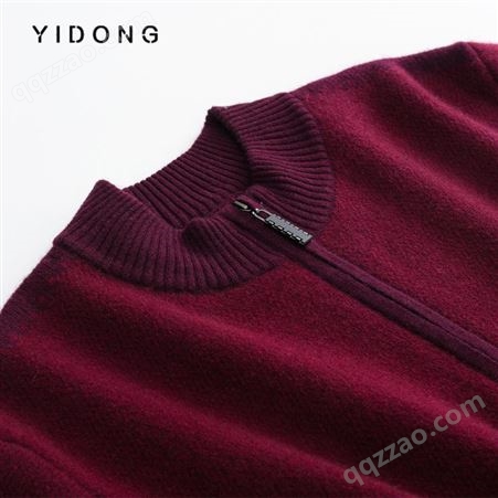新款中国风虚提领口拉链山羊绒衫加厚半高领羊毛休闲时尚套头毛衣