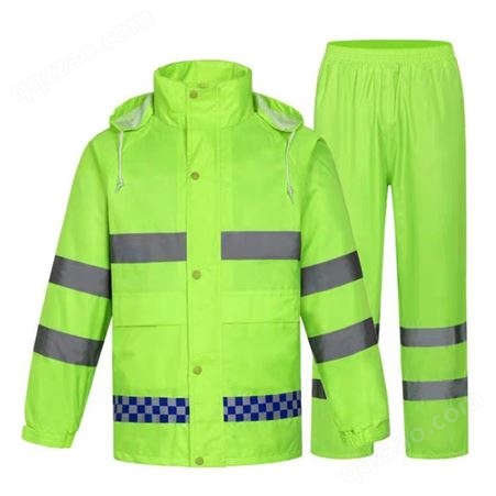 反光雨衣雨裤套装 交通执勤分体 厂家批发环卫工人劳保户外