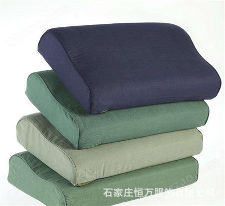 恒万服饰厂家 军训学生学校 绿色棉枕头 生产，工厂批发