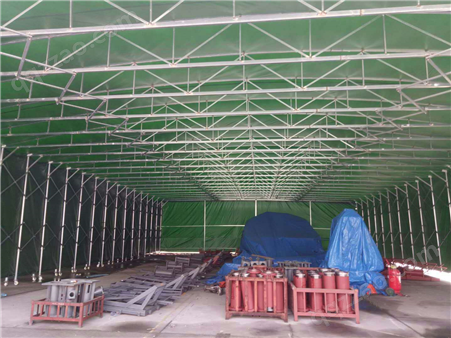 厂房屋顶架空型轨道活动雨篷 悬空电动推拉蓬 遥控伸缩仓库棚