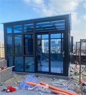 新时兴 定制安装玻璃钢结构阳光棚 楼顶采光棚按需供应
